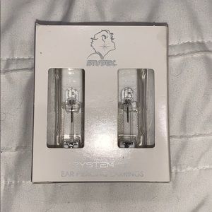 🆕 2mm CZ Ear Piercing Earrings with Guns